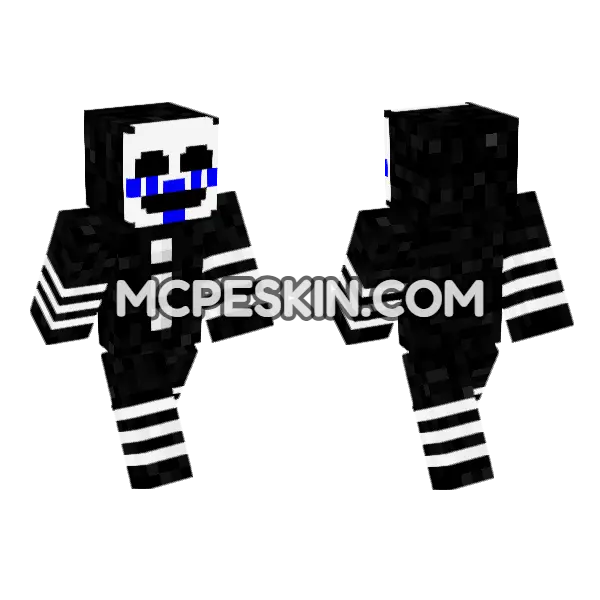 FNAF Puppet Skin Minecraft Bedrock skin, front and back