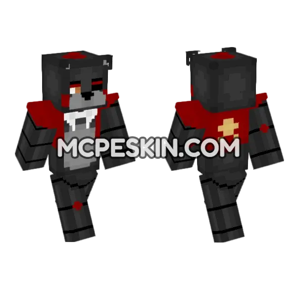 FNAF Regrets Lefty Season 3 Minecraft Bedrock skin, front and back