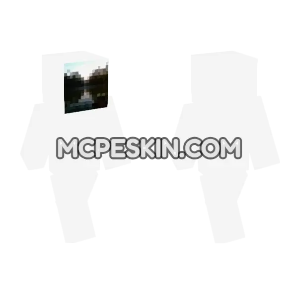 Forest River Reflection Minecraft Bedrock skin, front and back