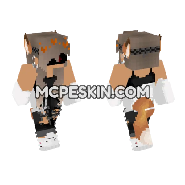 Foxy 5763257 Minecraft Bedrock skin, front and back