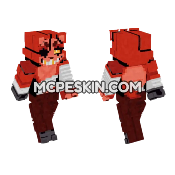 Foxy 6763245 Minecraft Bedrock skin, front and back