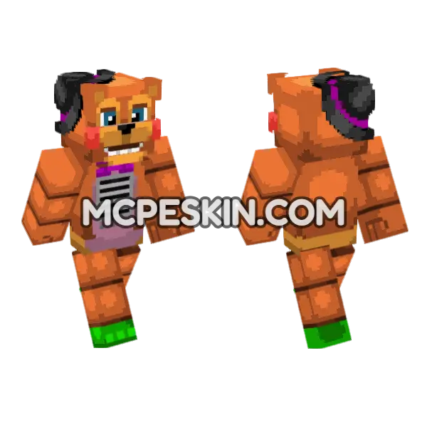 Freddy Fazbear Skin, front and back