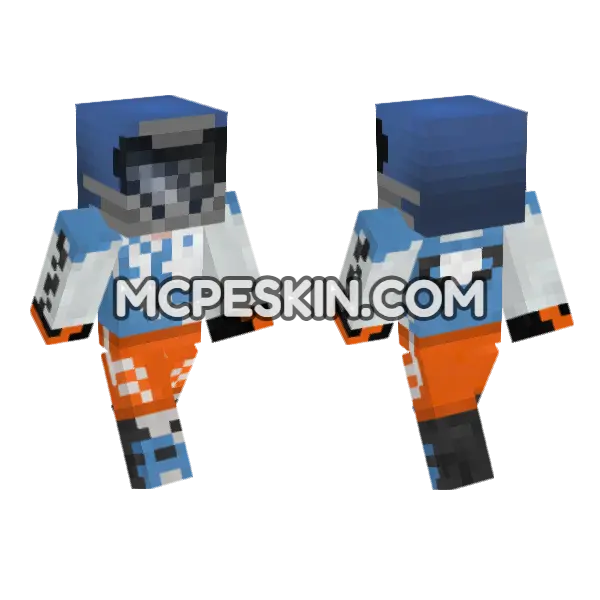 Freestyle Outfit Minecraft Bedrock skin, front and back