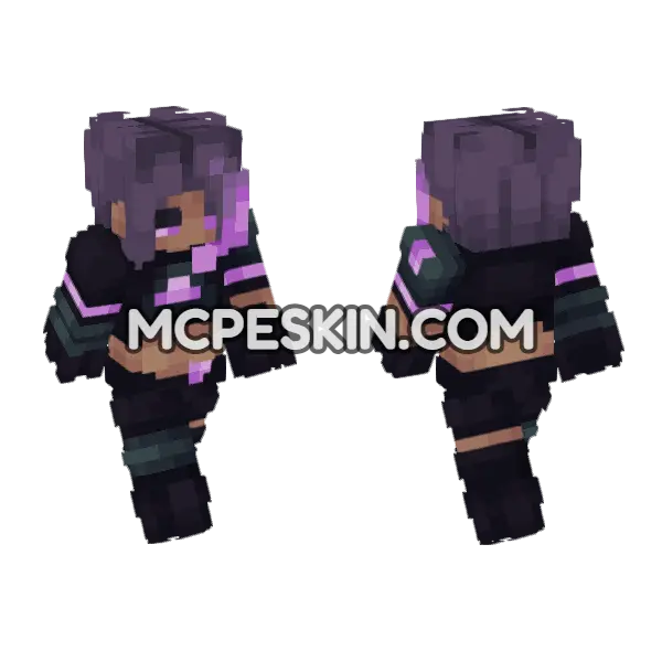 Frida Minecraft Bedrock skin, front and back