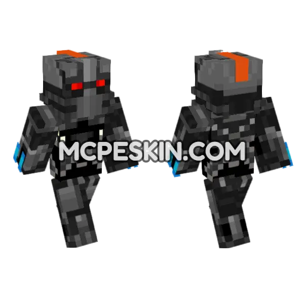Fulgore Skin Minecraft Bedrock skin, front and back