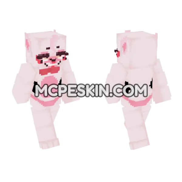 Funtime Foxy Skin Minecraft Bedrock skin, front and back