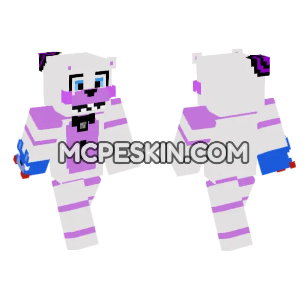 Funtime Freddy Minecraft Bedrock skin, front and back