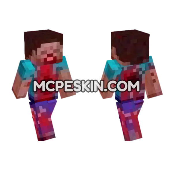 Further Away Please Minecraft Bedrock skin, front and back
