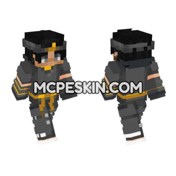 Fuuka Minecraft Bedrock skin, front and back