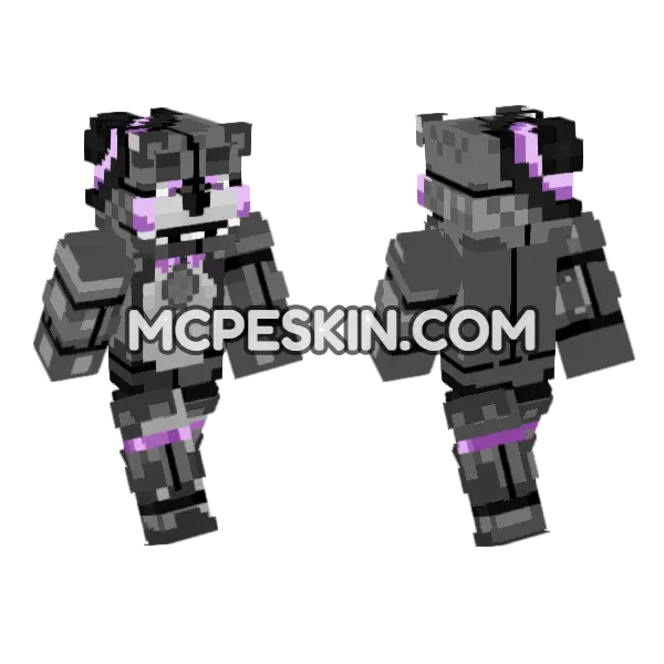 Fuzzy Fox Character, front and back