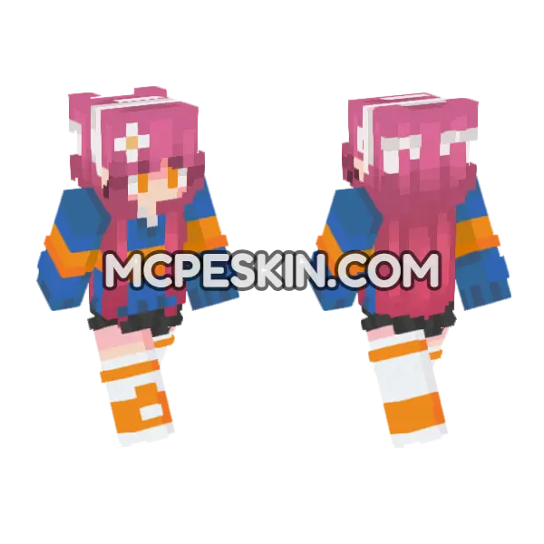 Fymada Minecraft Bedrock skin, front and back
