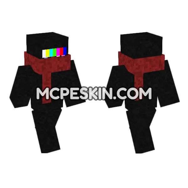 Gabriel A K A My Oc Rival Minecraft Bedrock skin, front and back