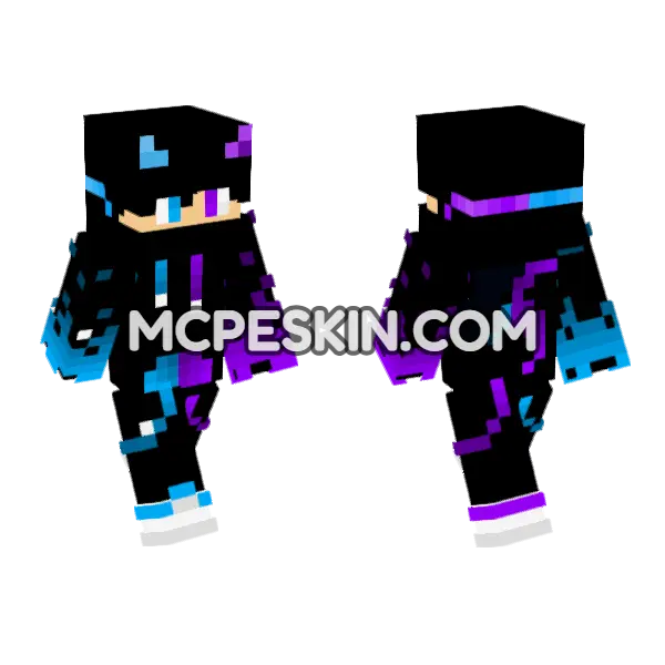 Gamer 1 Skin Minecraft Bedrock skin, front and back