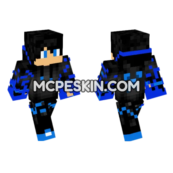 Gamer 10 Minecraft Bedrock skin, front and back