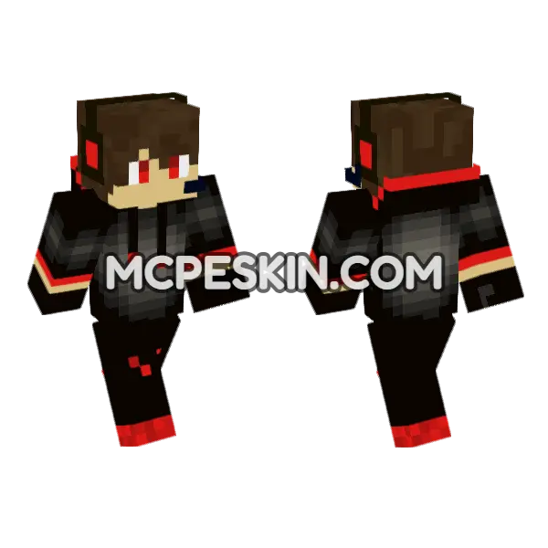 Gamer 12 Skin Minecraft Bedrock skin, front and back