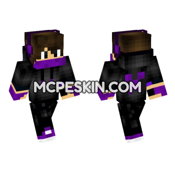 Gamer 21 Minecraft Bedrock skin, front and back