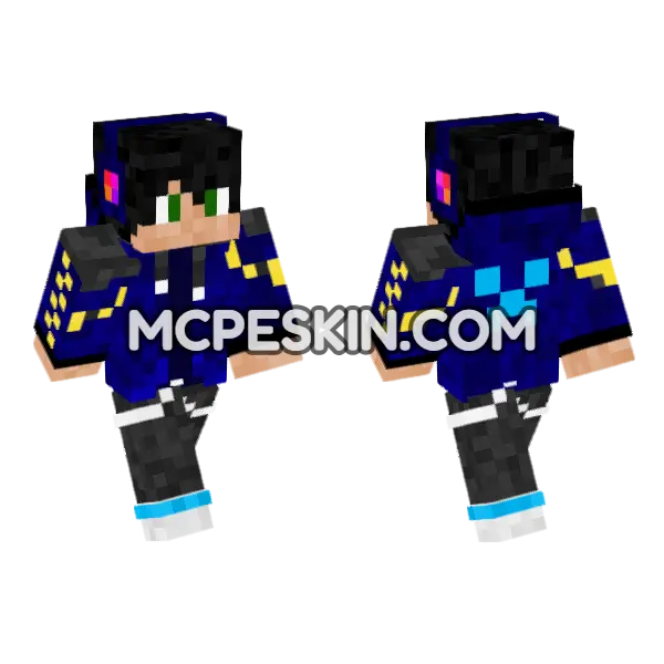 Gamer 25 Minecraft Bedrock skin, front and back