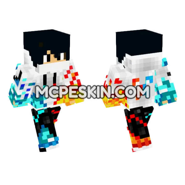 Gamer 26 Minecraft Bedrock skin, front and back