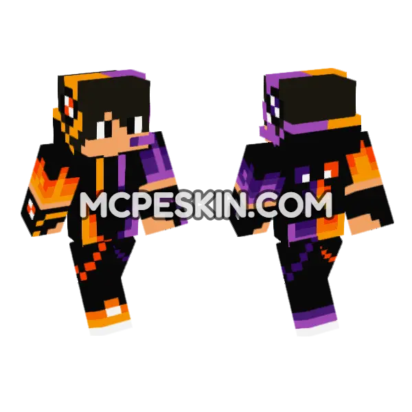 Gamer 28 Minecraft Bedrock skin, front and back