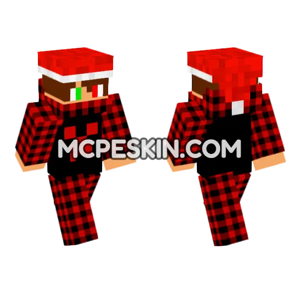 Gamer 29 Minecraft Bedrock skin, front and back