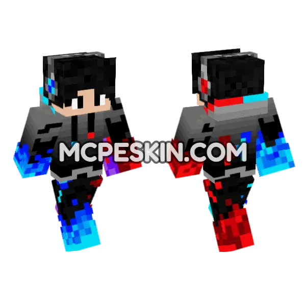 Gamer 5 Skin Minecraft Bedrock skin, front and back