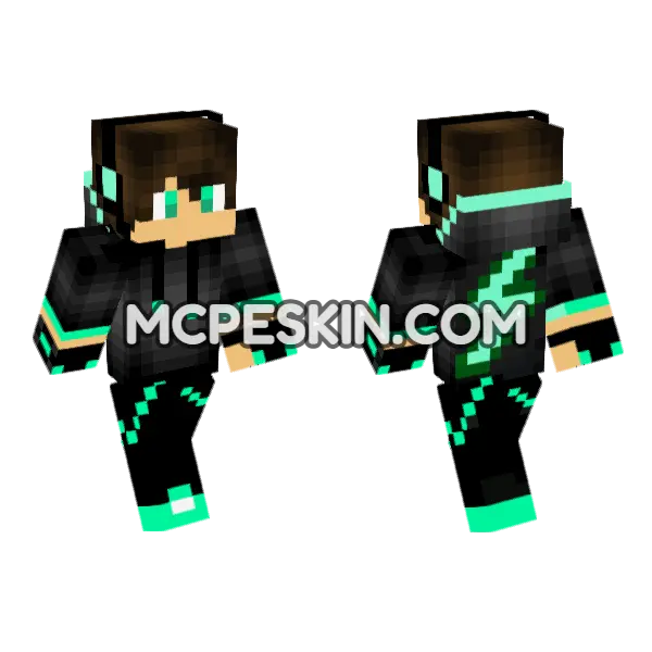 Gamer 7 Skin Minecraft Bedrock skin, front and back
