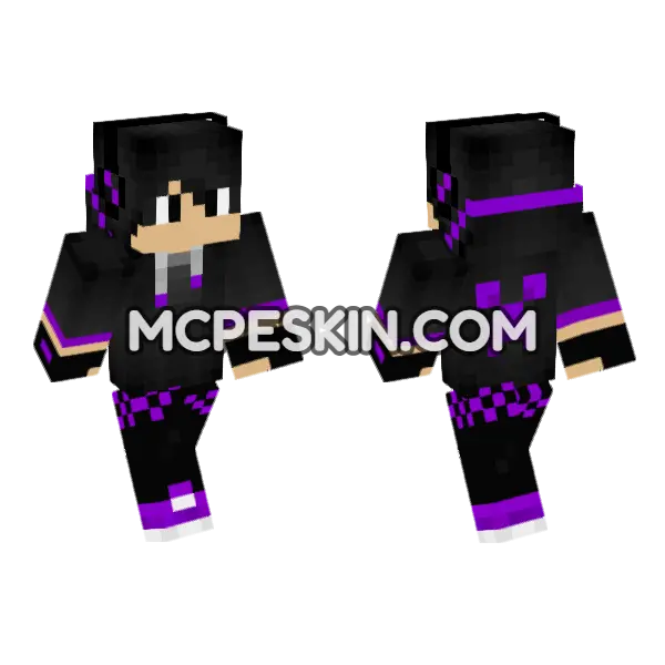 Gamer 8 Minecraft Bedrock skin, front and back