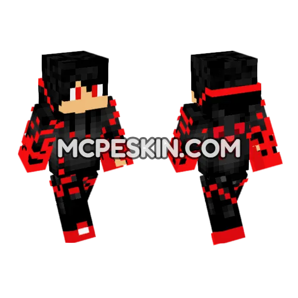 Gamer 9 Minecraft Bedrock skin, front and back