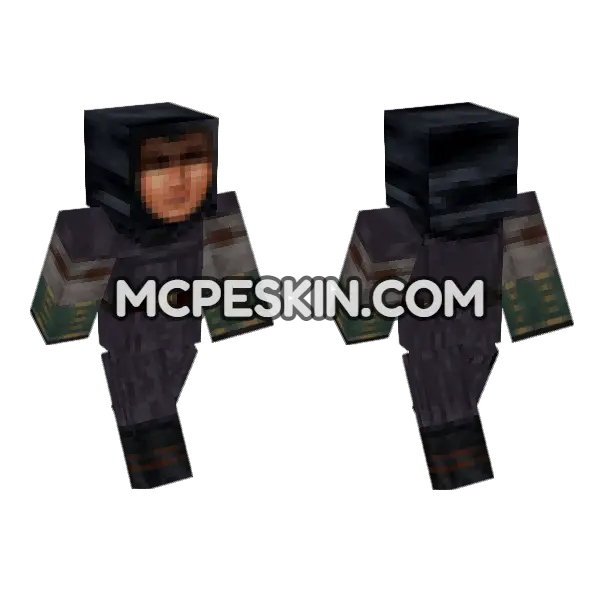 Garrett Master Thief Minecraft Bedrock skin, front and back