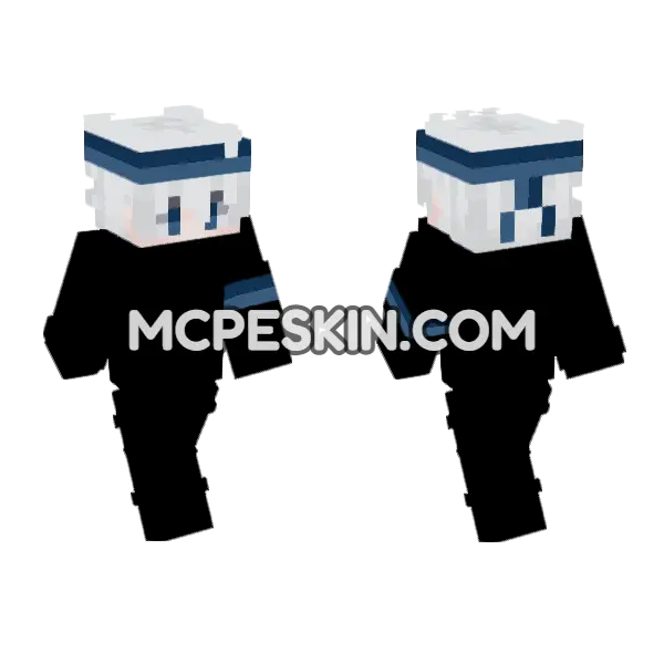 Gawr Gura Skin Minecraft Bedrock skin, front and back