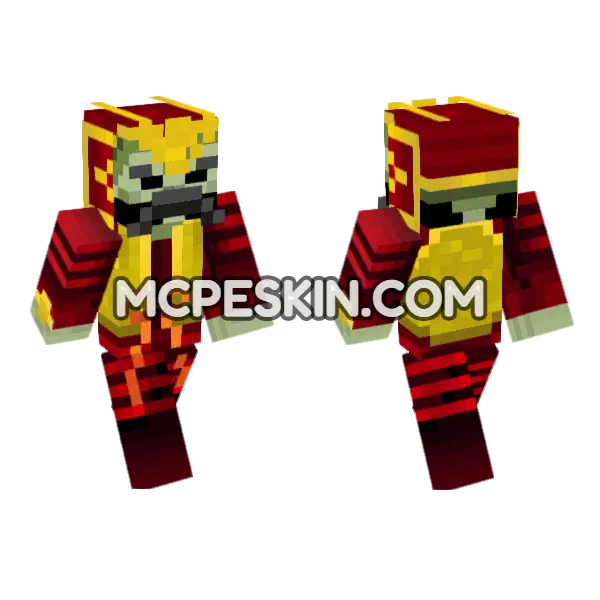 General Akamoto Minecraft Bedrock skin, front and back