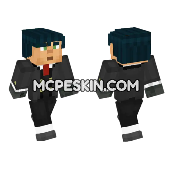 Gentlemen Suit Minecraft Bedrock skin, front and back