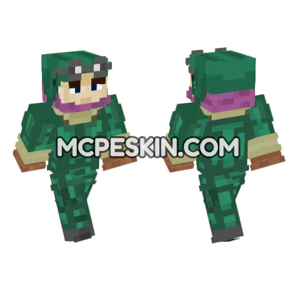 George Joestar II Minecraft Bedrock skin, front and back