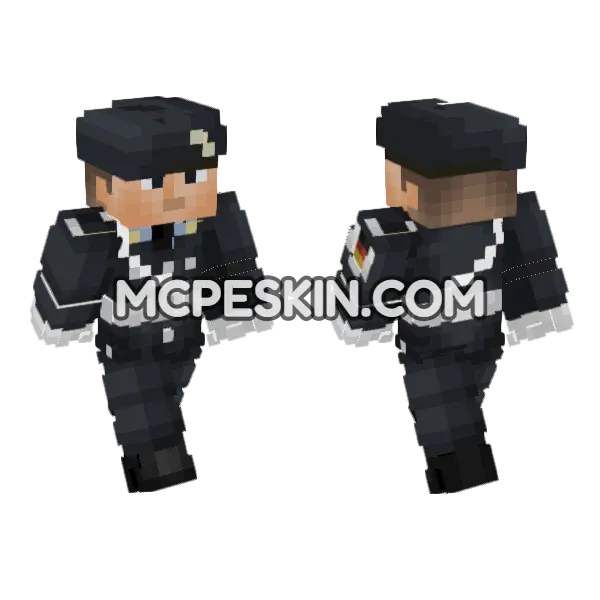 German Airforce Dress Uniform Minecraft Bedrock skin, front and back