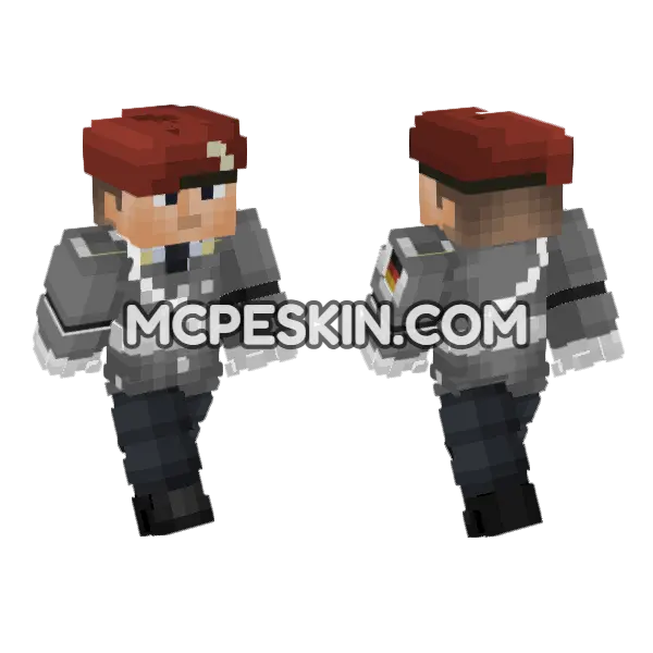 German Army Dress Uni V2 Minecraft Bedrock skin, front and back