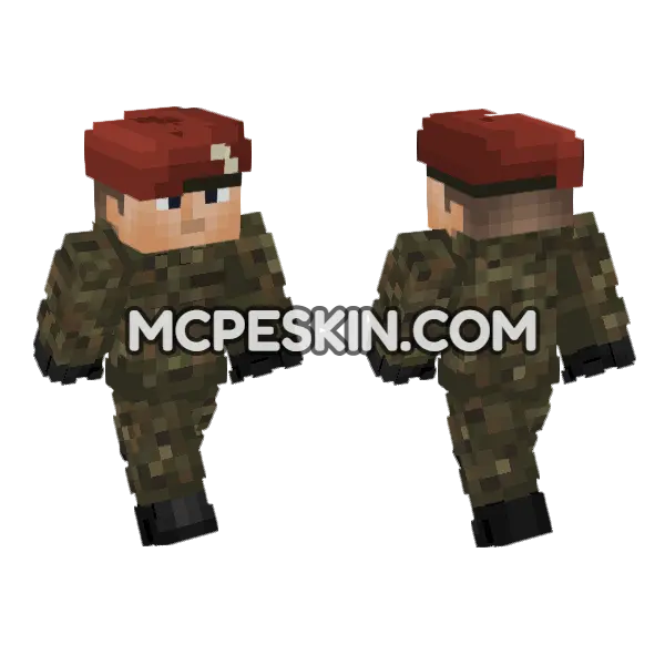 German Army Field Uniform Minecraft Bedrock skin, front and back
