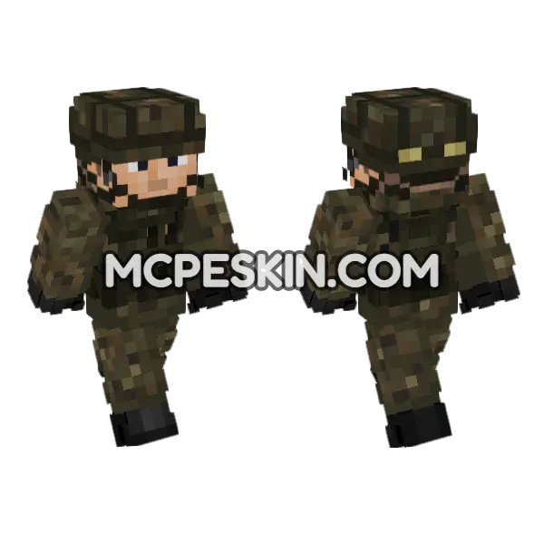 German Army Soldier Minecraft Bedrock skin, front and back