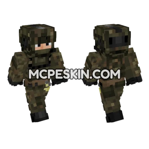 German Army Soldier Skin Minecraft Bedrock skin, front and back