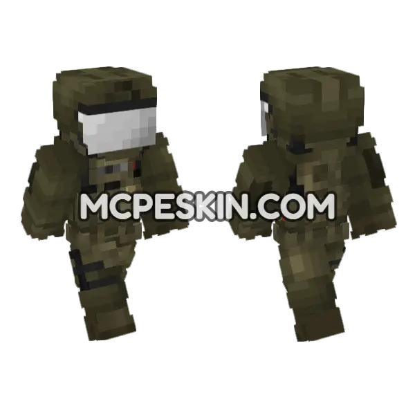 German Tactical Police GSG9 Minecraft Bedrock skin, front and back