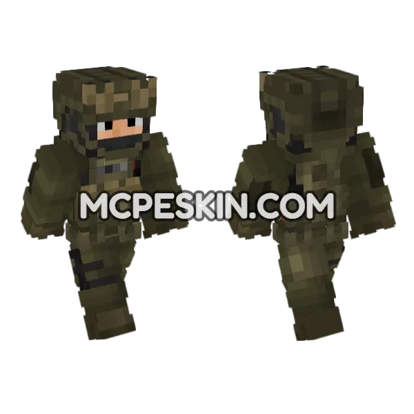 German Tactical Police GSG9 Minecraft Bedrock skin, front and back