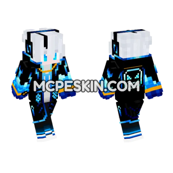 Ghonph Gaming Outfit Minecraft Bedrock skin, front and back