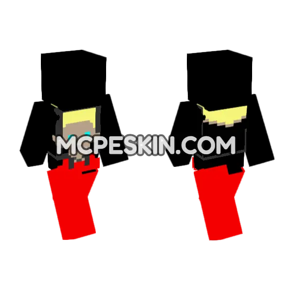 Ghost Dog 6809982 Minecraft Bedrock skin, front and back