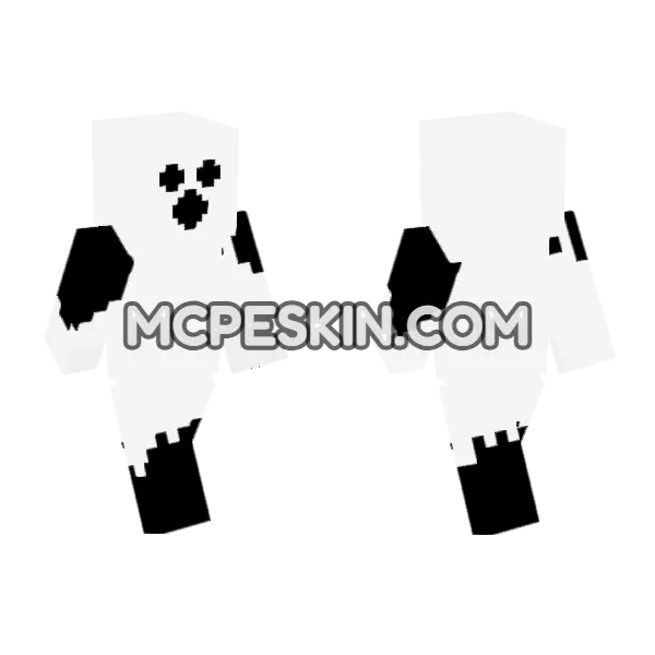 Ghost Skin 6971905 Minecraft Bedrock skin, front and back