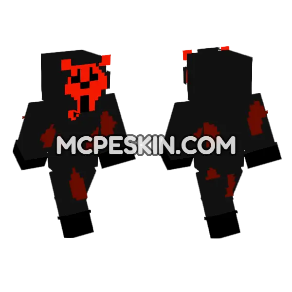 Ghostface Devil Scream Minecraft Bedrock skin, front and back