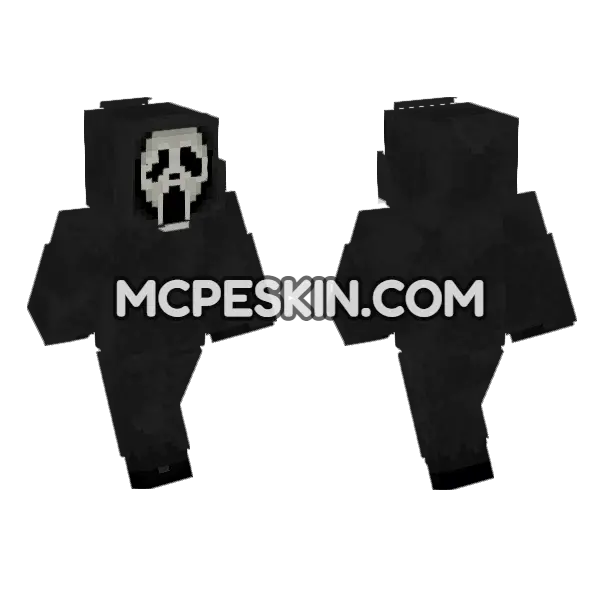 Ghostface HD Minecraft Bedrock skin, front and back
