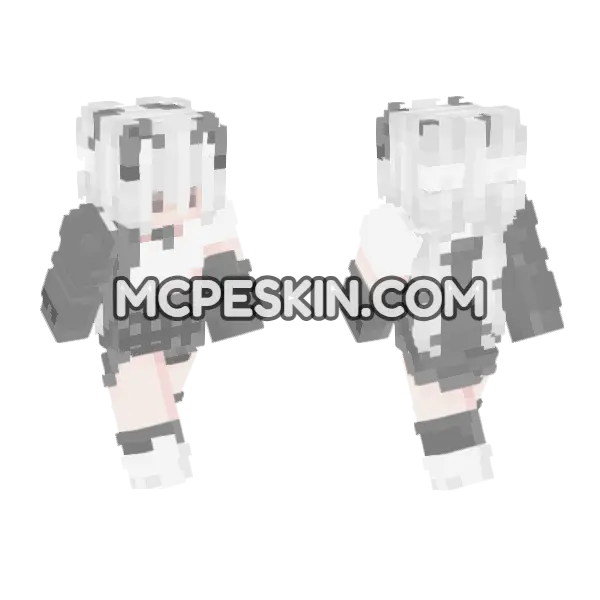 Ghostly Girl Skin Minecraft Bedrock skin, front and back