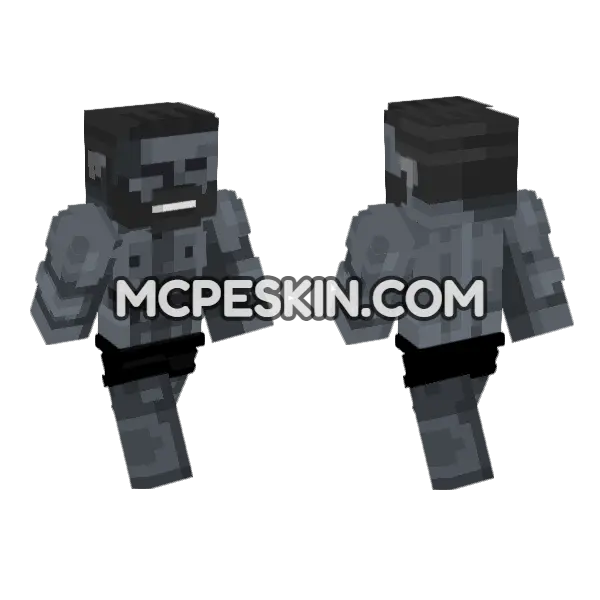 Gigachad Minecraft Bedrock skin, front and back