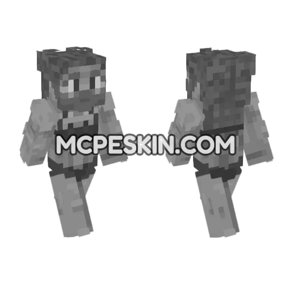 Gigachady Minecraft Bedrock skin, front and back