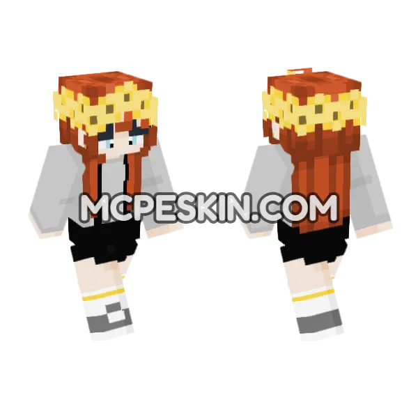 Ginger S Skin Minecraft Bedrock skin, front and back