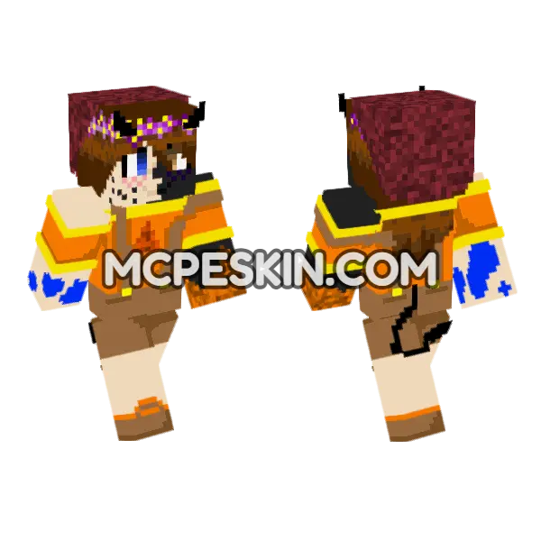 Ginny6 HD Skin Minecraft Bedrock skin, front and back